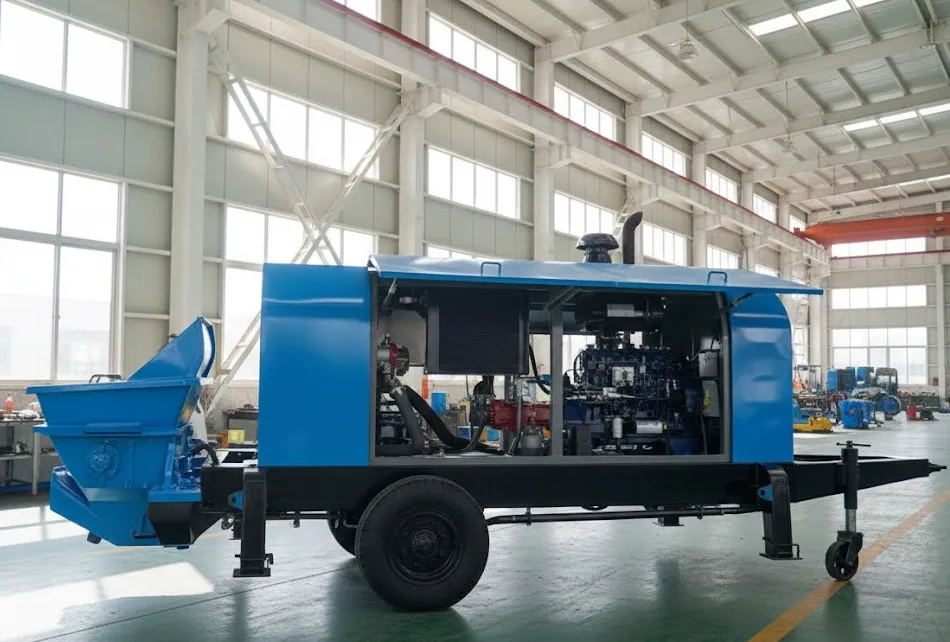 Pompa Beton Diesel | Concrete Pump Trailer